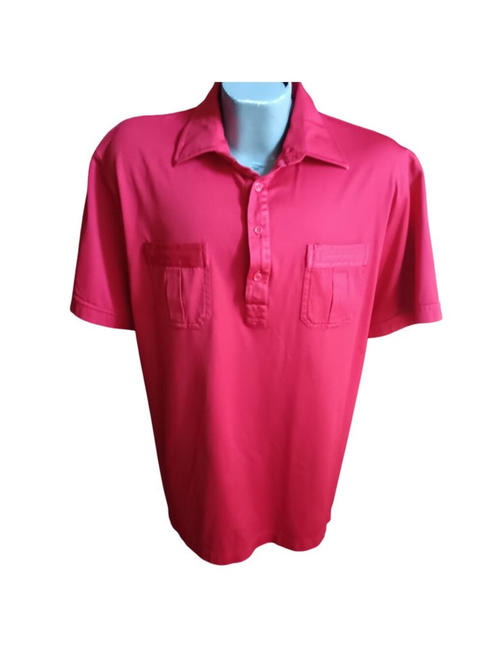 XLT XL True Vintage Polo Shirt 80's Golf Featherlock Tall XL Red Polo